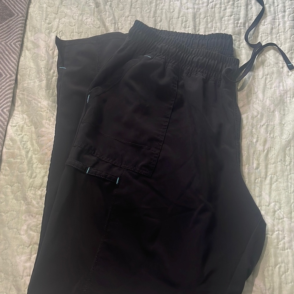 Scrubstar black scrub pants XL